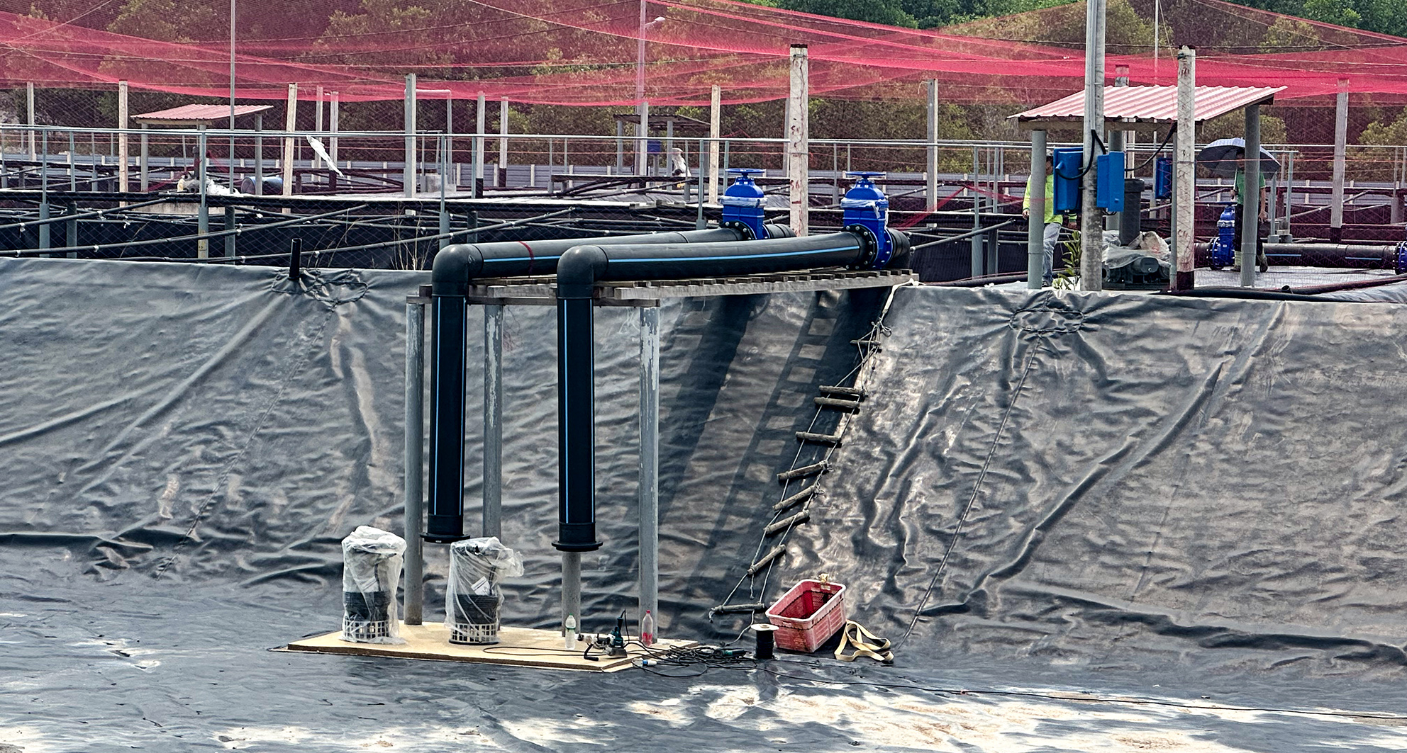 Shrimp Farm Seawater Supply in Perak, Malaysia